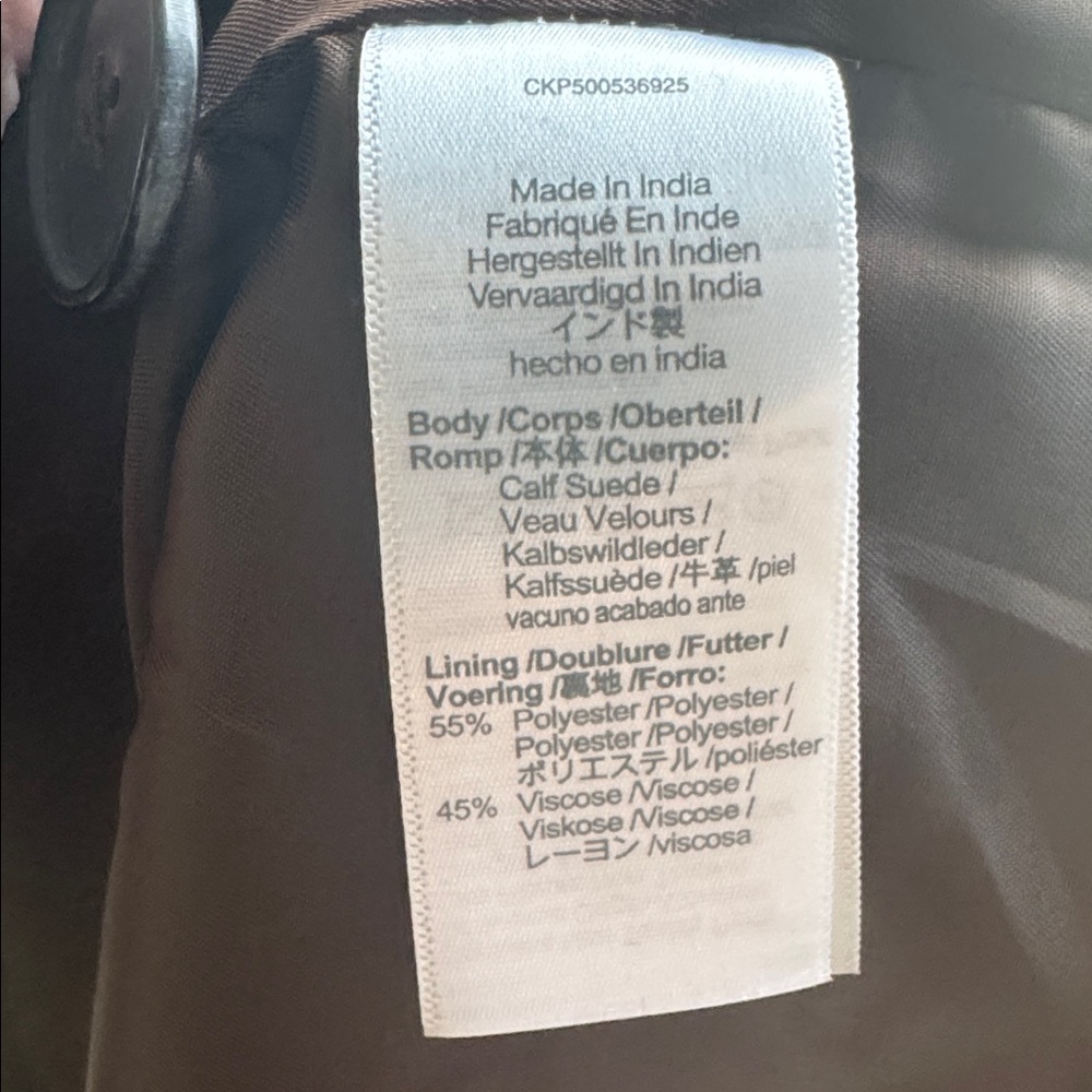Madewell Single-Breasted Topcoat in Suede Women’s XL Brown Dark Roast NWT - Picture 8 of 9